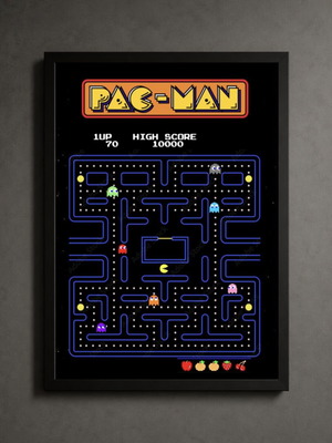 Pac-Man framed poster 30x40cm new
