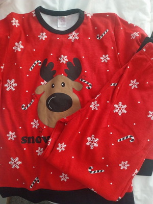 Pajamas new for 8 years old, red, unisex