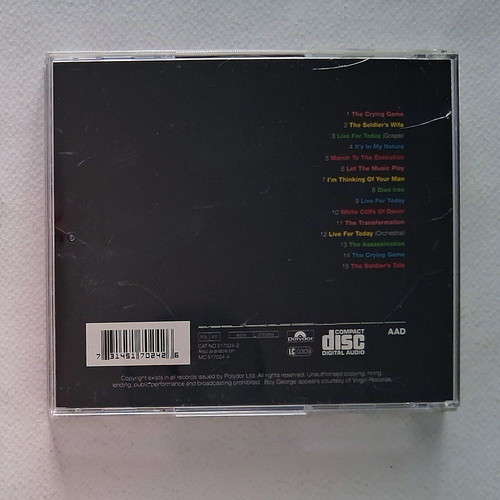 The Crying Game soundtrack CD used, pop