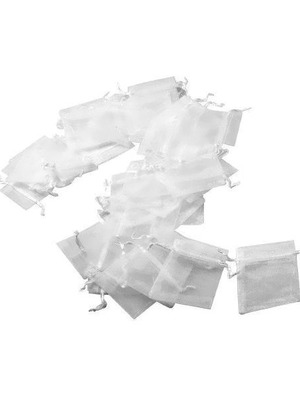 White organza pouches new, 7x9cm, pack of 100