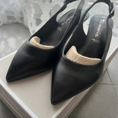 Tamaris mule pumps 7cm excellent anti touch new black size 36