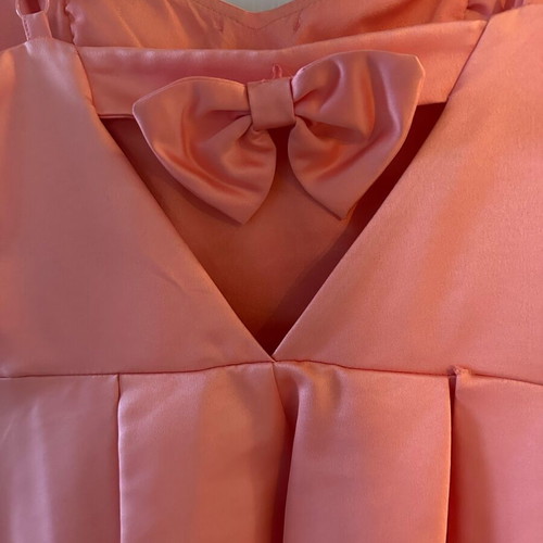 Peach dress like new size L with bow detail on back