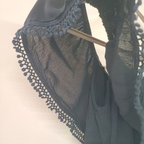 Stradivarius black blouse medium used, lightweight summer style