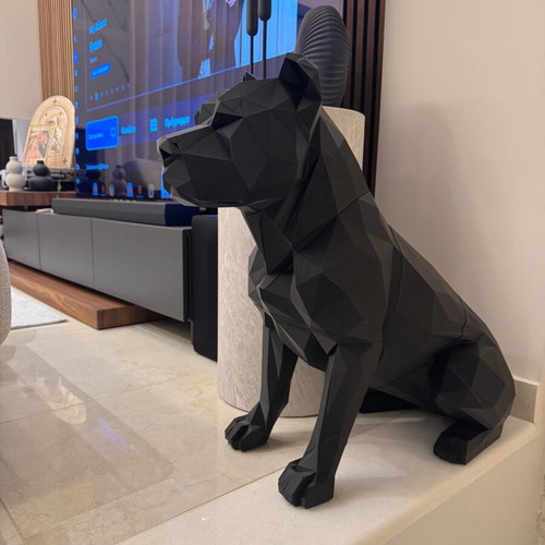Pitbull modern decorative statue used, 50cm height