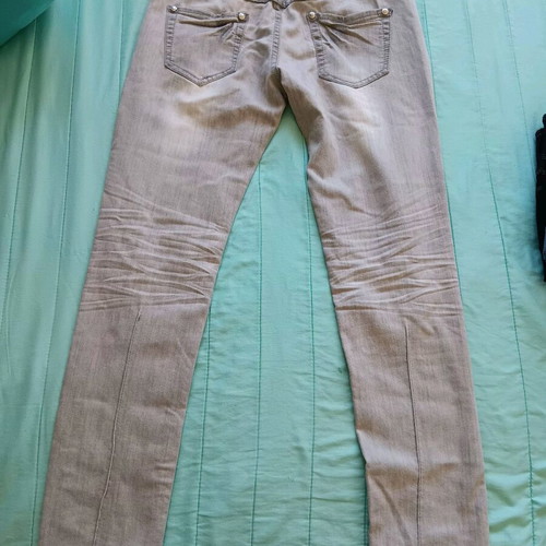 Grey faded low-rise jeans like new, size M