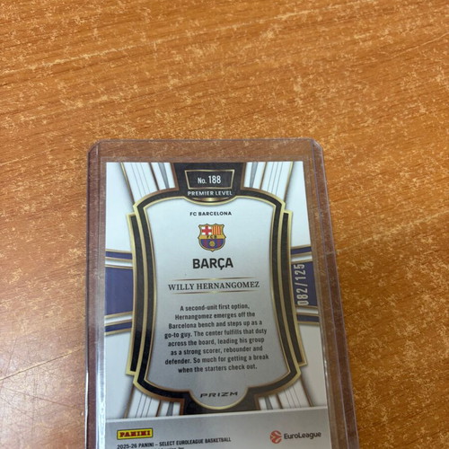 2025-26 Select EuroLeague Willy Hernangomez Premier Green Camo Prizm Card