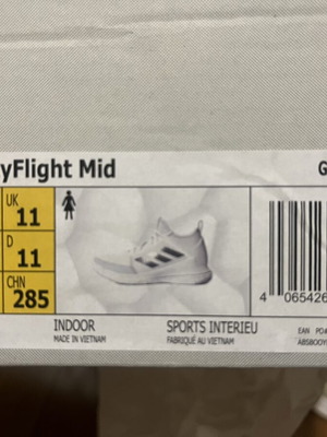 Adidas Crazy Flight Mid athletic shoes like new, white, size 46