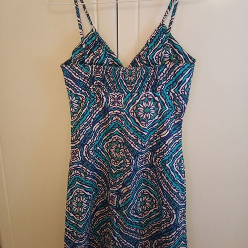 H&M cotton dress like new, blue and white, size S