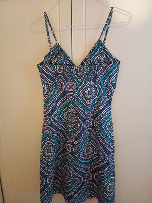 H&M cotton dress like new, blue and white, size S