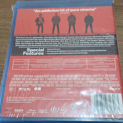 T2 Trainspotting Blu-Ray new with Greek subtitles