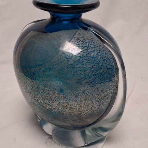 Mdina Glass Malta Sea and Sand Vase by Michael Harris like new