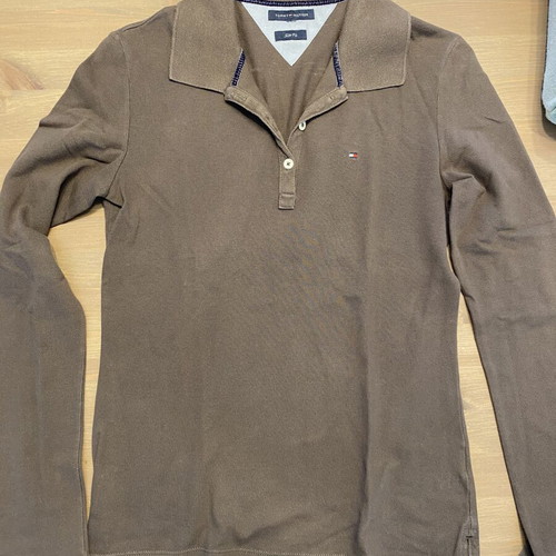 Tommy Hilfiger women's polo shirt like new, brown, size M