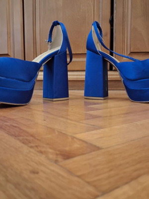 Γόβες πλατφόρμα Karen Millen καινούργιες, λαπίς μπλε σατέν
