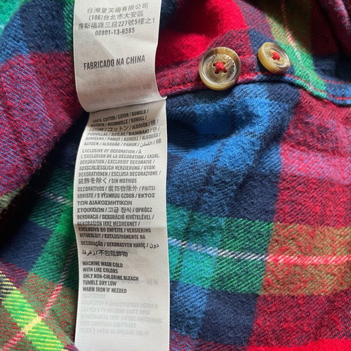 Abercrombie & Fitch plaid flannel shirt like new, size M