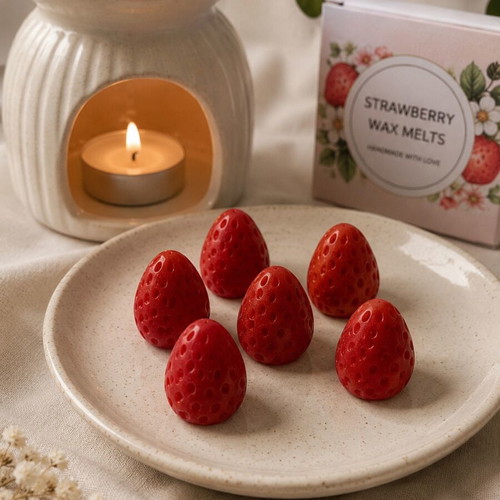 Wax melts with strawberry scent, pack of 10