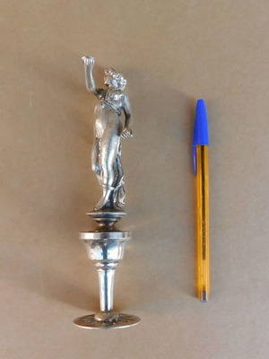 Metal statue of a girl like new, ancient Greek style