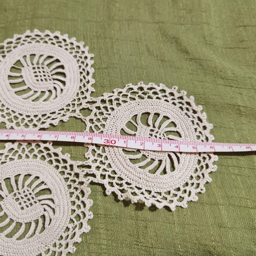 Crochet square like new, placemat 36x24 cm