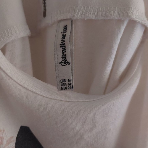 Stradivarius women's top with back zipper used, size M, white