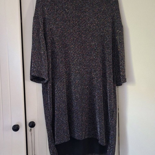 Pull & Bear Metallic Mini Dress Like New, Colorful Lurex