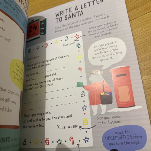Usborne Countdown to Christmas activity book new, English