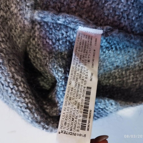 Zara gray pullover with beautiful knit, size S, like new