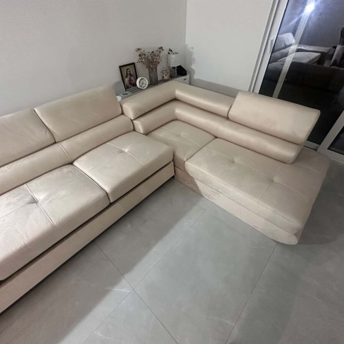 Vicente Corner Sofa Bed Cream Color New