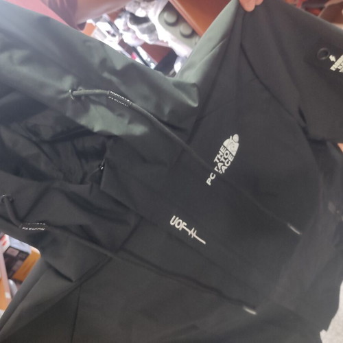 Black waterproof windbreaker jacket, men's size L