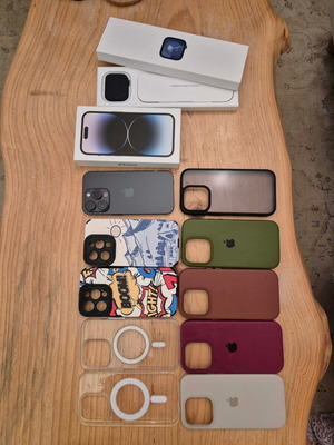 iPhone 14 Pro και Apple Watch Series 9 45mm σαν καινούργιο, μαύρο, 128GB
