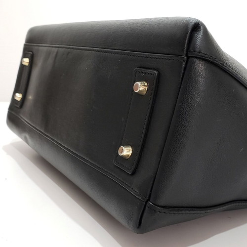 Furla Alice leather handbag used, black, 34cm