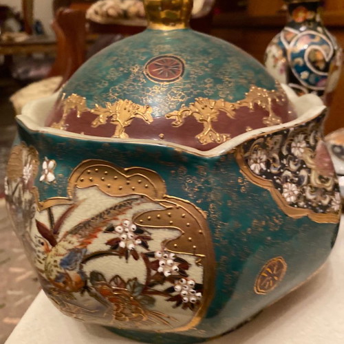 Royal Satsuma set handpainted vintage porcelain
