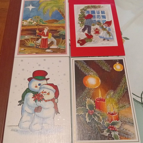 Christmas greeting cards and gift tags new, set of 35 pieces
