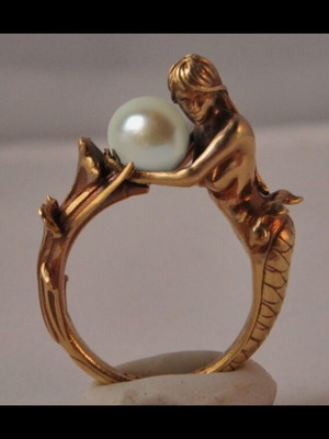 Mermaid ring size 7 made of brass new