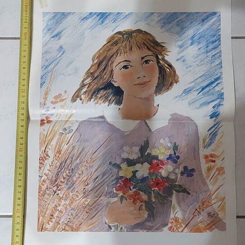 Collectible poster from the '80s used, size 50x35 cm