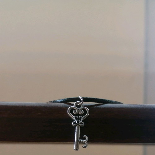 Leather Pendant Necklace Key New