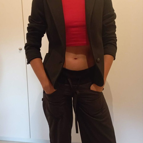 Zara classic blazer, black