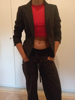 Zara classic blazer, black