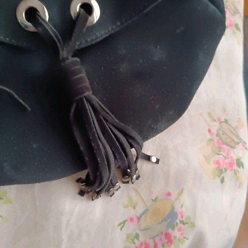Suede leather backpack like new