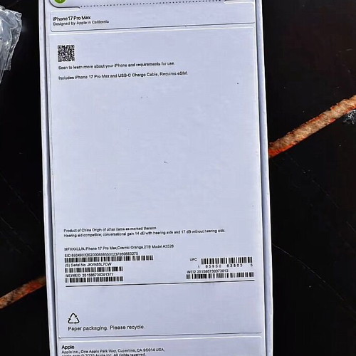 Apple iPhone 17 Pro Max 2TB Cosmic Orange new