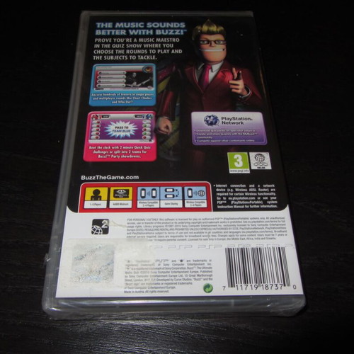 Buzz Ultimate Music Quiz Sony PSP new sealed
