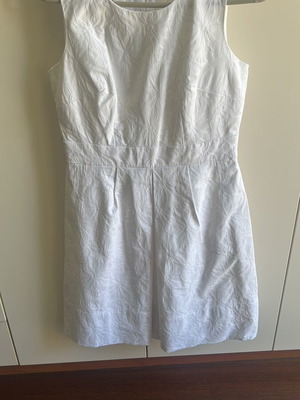 Talbots White Damask Sleeveless Dress S New