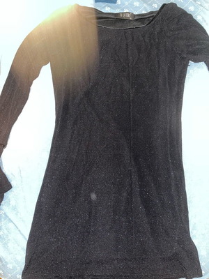 Shiny blouse dress new, size M 38 10, black