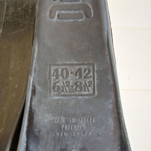 Black swim fins used, size 40-42