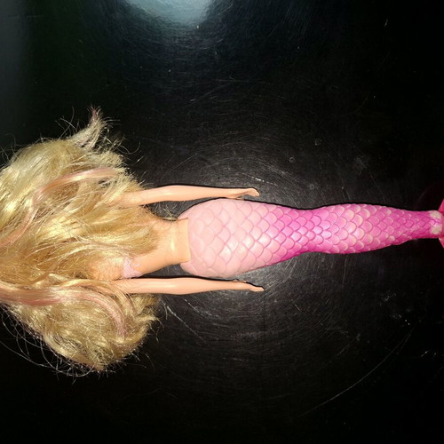 Barbie mermaid used with cut tuft