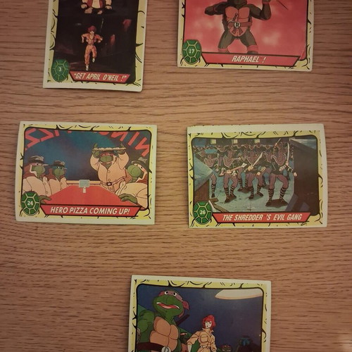 Teenage Mutant Ninja Turtles Carousel stickers like new, set of 5