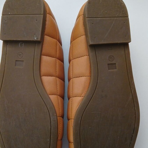 Gianna Kazakou leather ballerinas like new, beige and brown, size 36