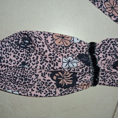Evita blouse for girls like new, pink and black with flowers