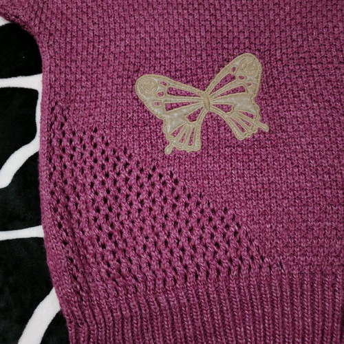 Knitted sleeveless vest used, size medium, pink