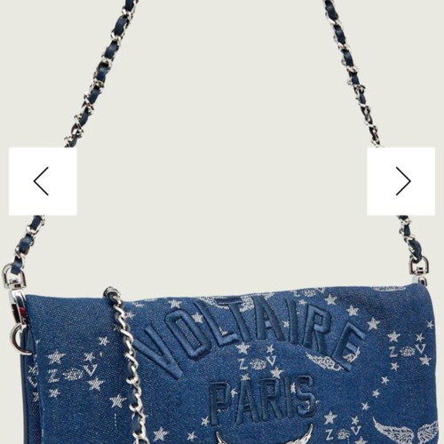 Zadig Voltaire Denim Bag new with silver chains