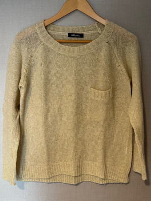 Knitted blouse used, gold color, size M