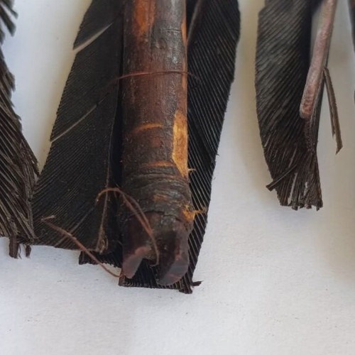 Tribal Quiver and 3 Arrows with Metal Tips used, wood and leather